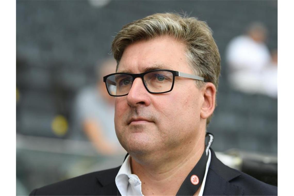 Debatte über Druck im Profi-Fußball nach Eberl-Rücktritt Der Vorstandssprecher von Eintracht Frankfurt, Axel Hellmann, rechnet mit einer Rückkehr von Max Eberl. Foto: Arne Dedert/dpa