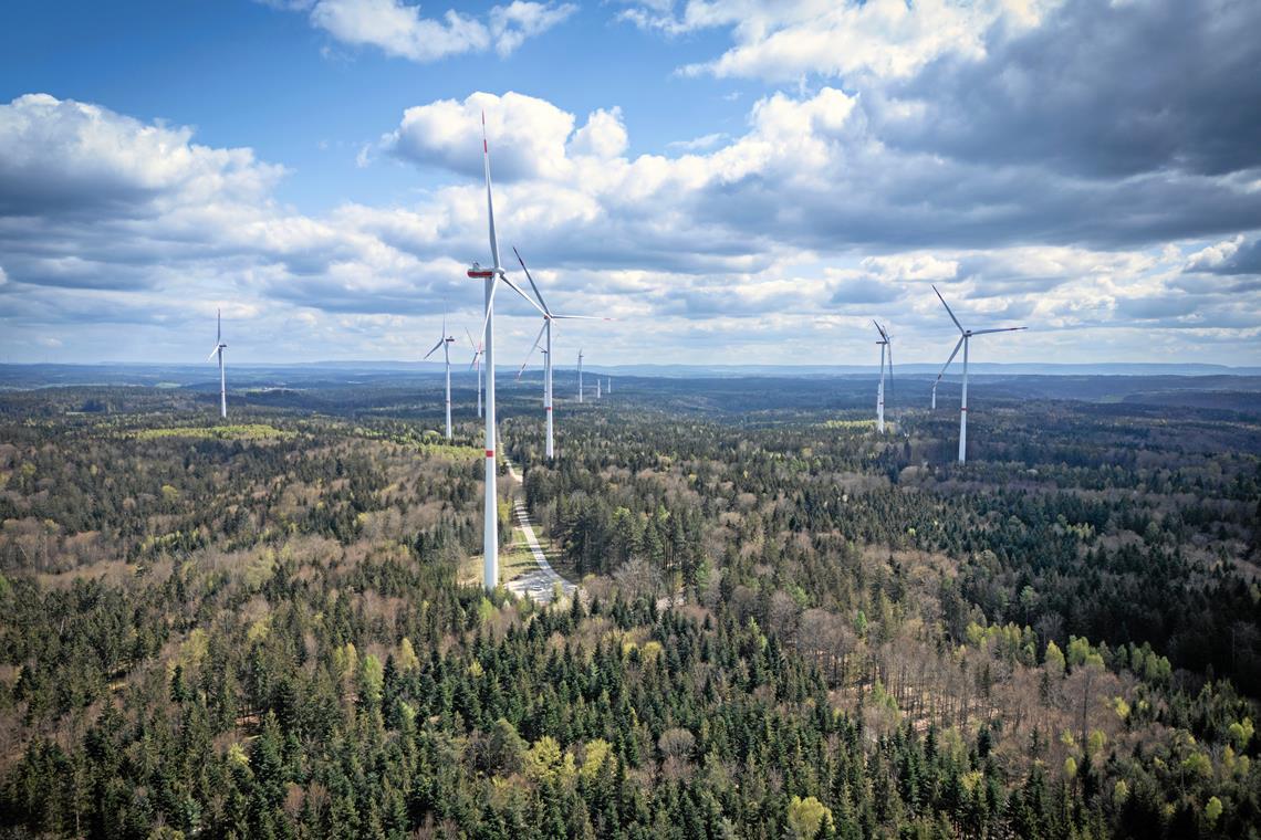 Zeitplan für den Windpark Aspach/Oppenweiler verzögert sich Der Windpark in Sulzbach-Laufen gibt einen Eindruck davon, wie die Windenergieanlagen in Aspach und Oppenweiler wirken könnten. Foto: Alexander Becher