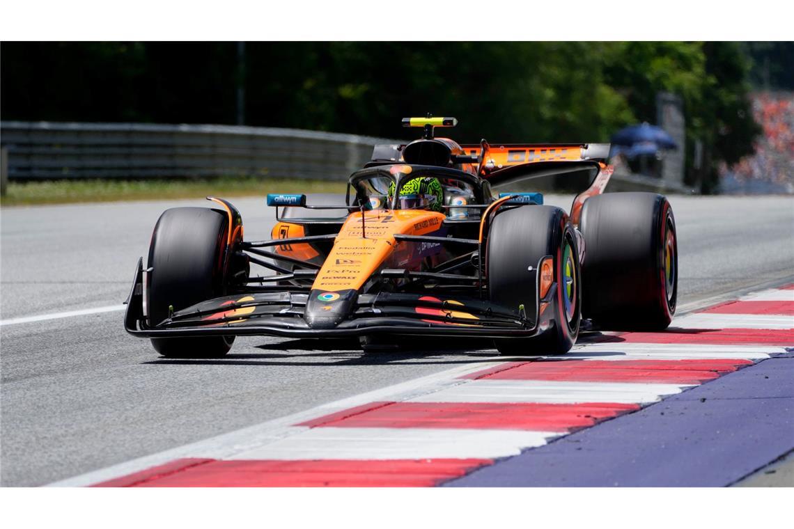 Der WM-Zweite Lando Norris startet in Spielberg von Platz eins.