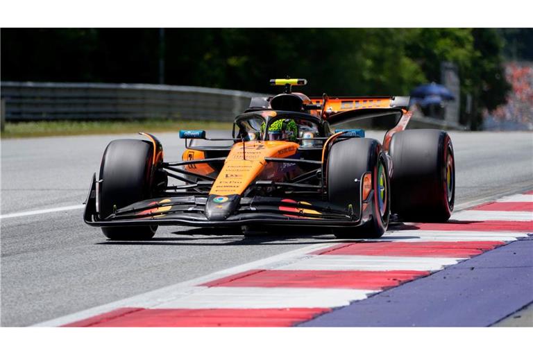 Der WM-Zweite Lando Norris startet in Spielberg von Platz eins.