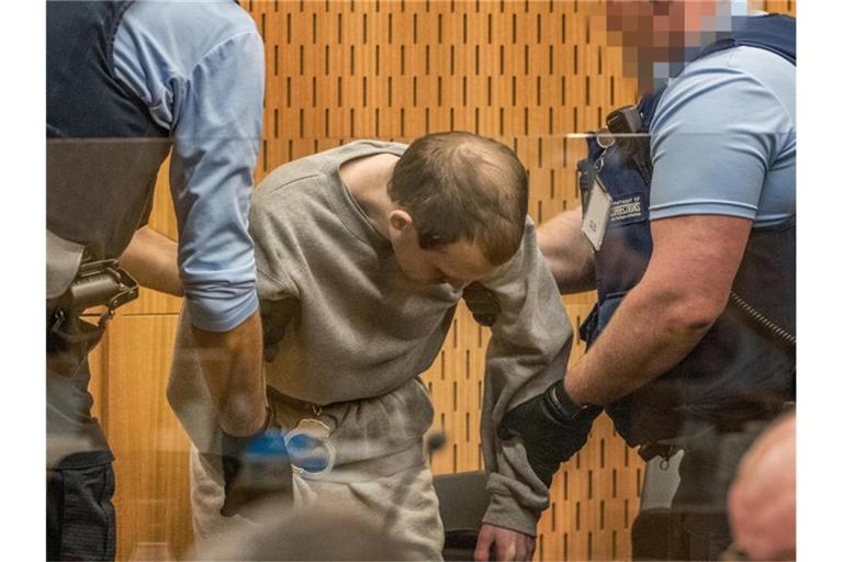 Der Attentäter von Christchurch anders als befürchtet doch nicht mehr selbst das Wort ergreifen. Foto: John Kirk-Anderson/The Press/AAP/dpa
