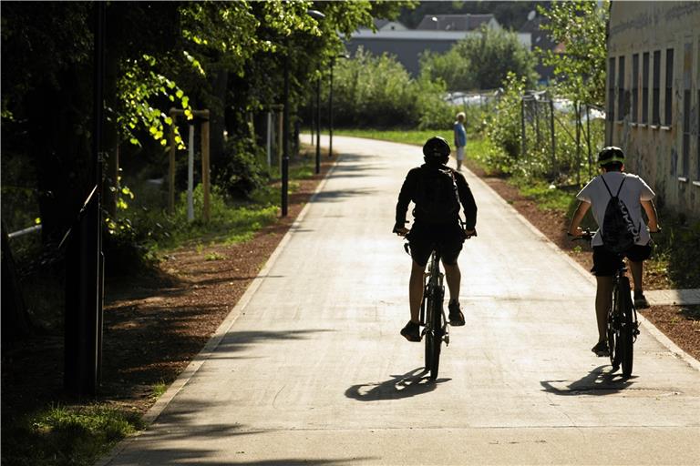 Derzeit entstehen viele neue Radwege. Jüngstes Beispiel ist in Backnang die Straße Obere Walke, die in einen reinen Fuß- und Radweg umgewandelt wurde. Bei den Nutzern kommt dies gut an.Foto: A. Becher