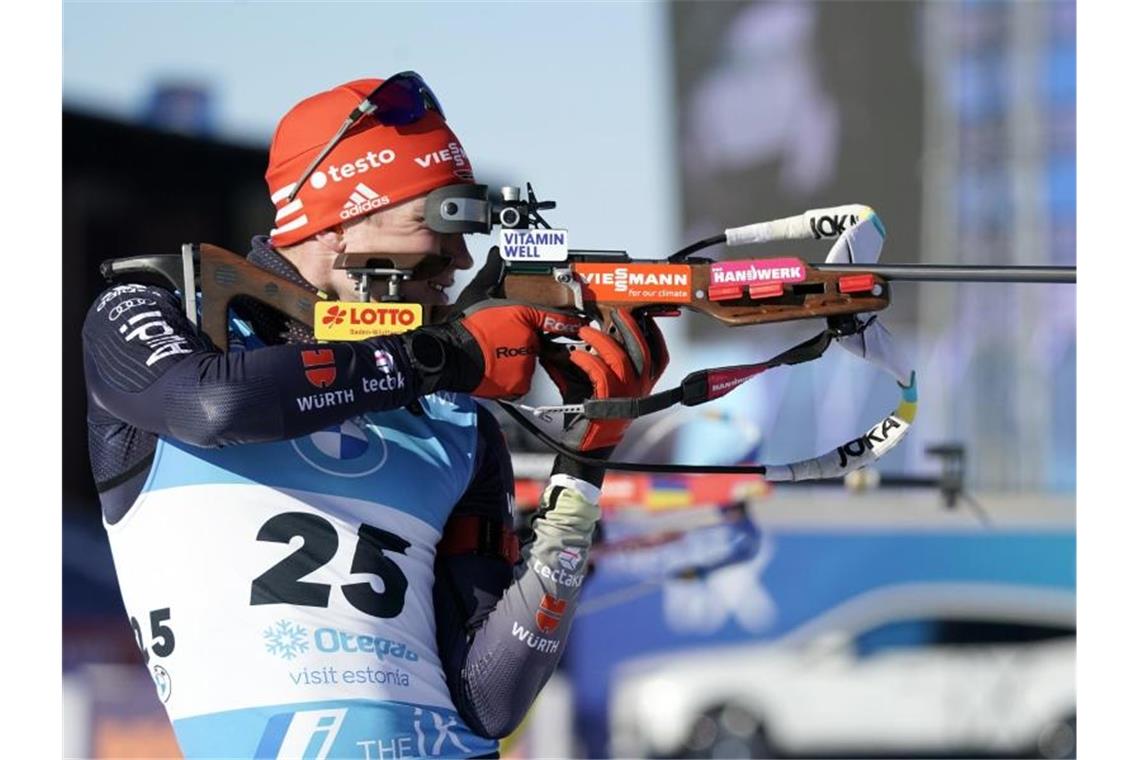 Das bringt der Wintersport am Samstag Deutsche Biathlon-Hoffnung in Oslo: Benedikt Doll. Foto: Roman Koksarov/AP/dpa