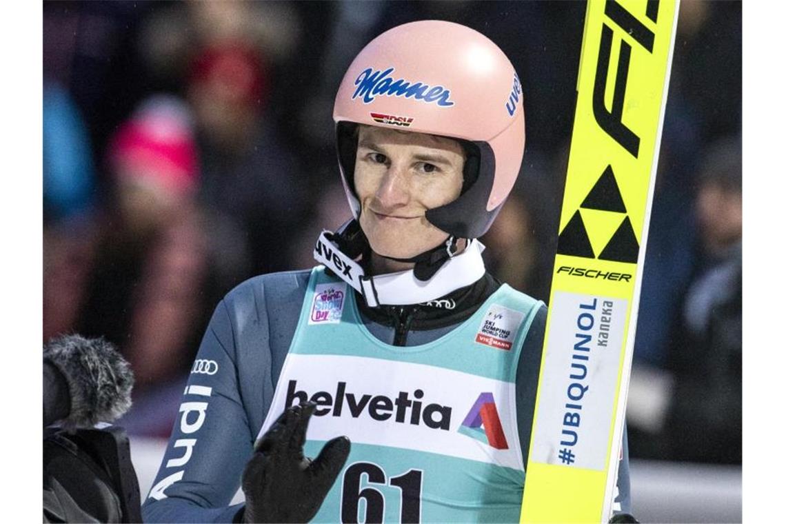 Spektakel in vier Akten: So läuft die Vierschanzentournee Deutschlands derzeit bester Skispringer: Karl Geiger. Foto: Alexandra Wey/KEYSTONE/dpa