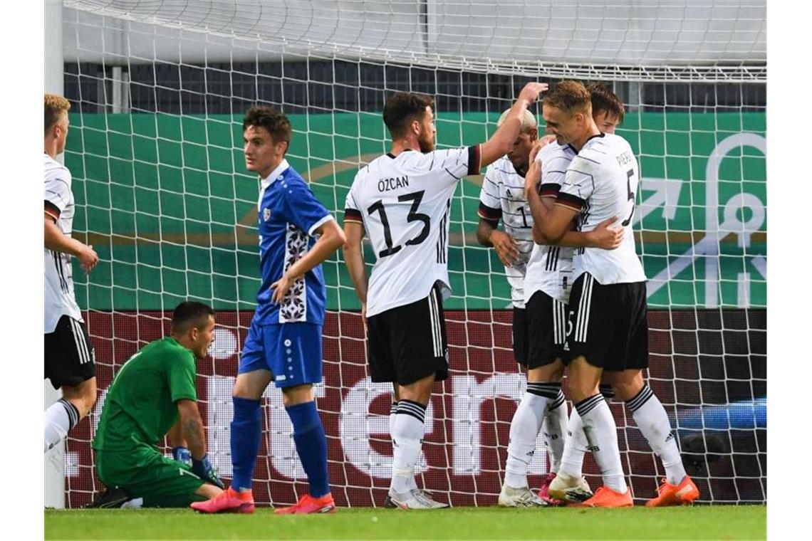 Deutschlands U21 feierte einen souveränen Sieg gegen Moldau. Foto: Arne Dedert/dpa