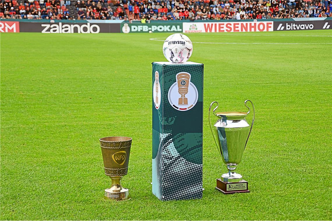 DFB-Pokal, 1. Runde: SG Sonnenhof Großaspach - Arminia Bielefeld. Der Drittligis...