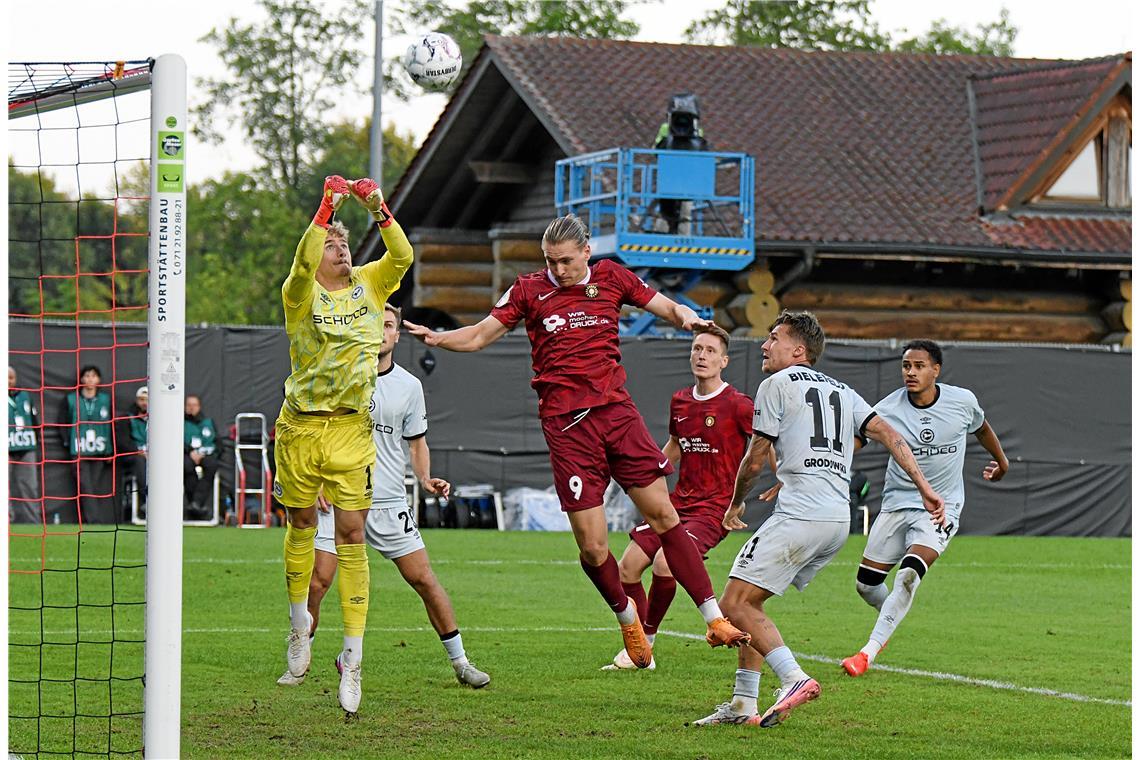 DFB-Pokal, 1. Runde: SG Sonnenhof Großaspach - Arminia Bielefeld. Der Drittligis...