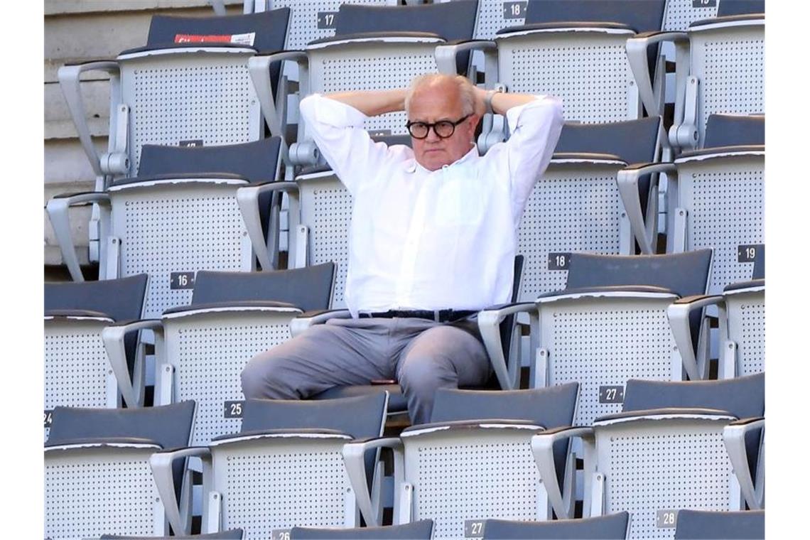 DFB-Präsident Fritz Keller sieht in Massentests vor einem Spiel eine Maßnahme, um wieder Spiele zumindest vor einer begrenzten Zahl von Zuschauern stattfinden zu lassen. Foto: Uli Deck/dpa