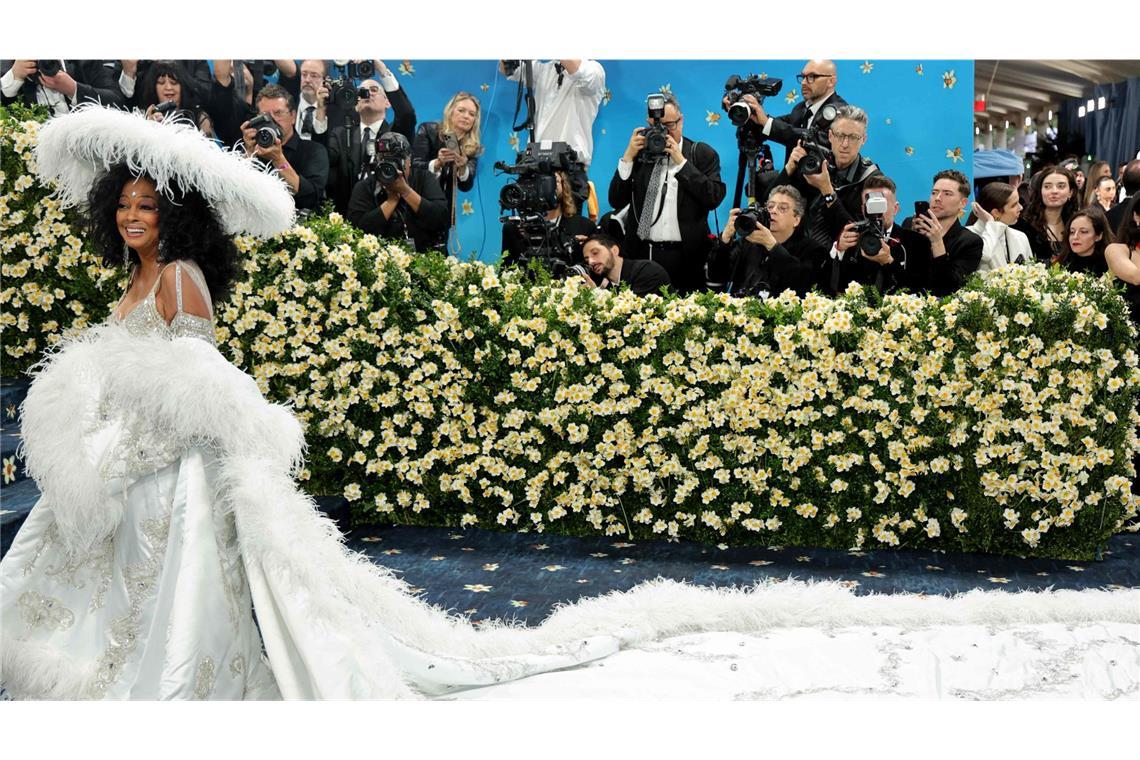 Tops und Flops auf dem roten Teppich Diana Ross war mit ihrem Outfit zweifelsohne der Blickfang der Met Gala.