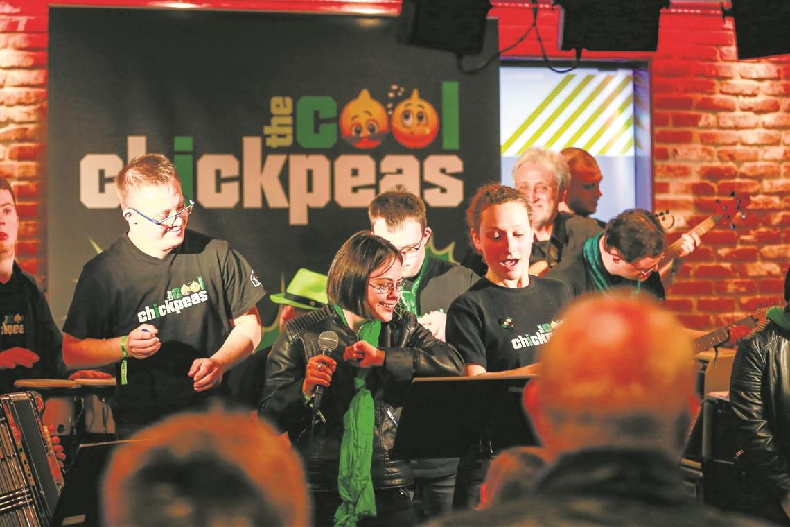 Die 13 Musiker der Band „The Cool Chickpeas“ sind Lokalmatadoren und Gastgeber der ersten „Mu5ikmaile“ in Backnang und eröffneten den Abend.Fotos: A. Becher