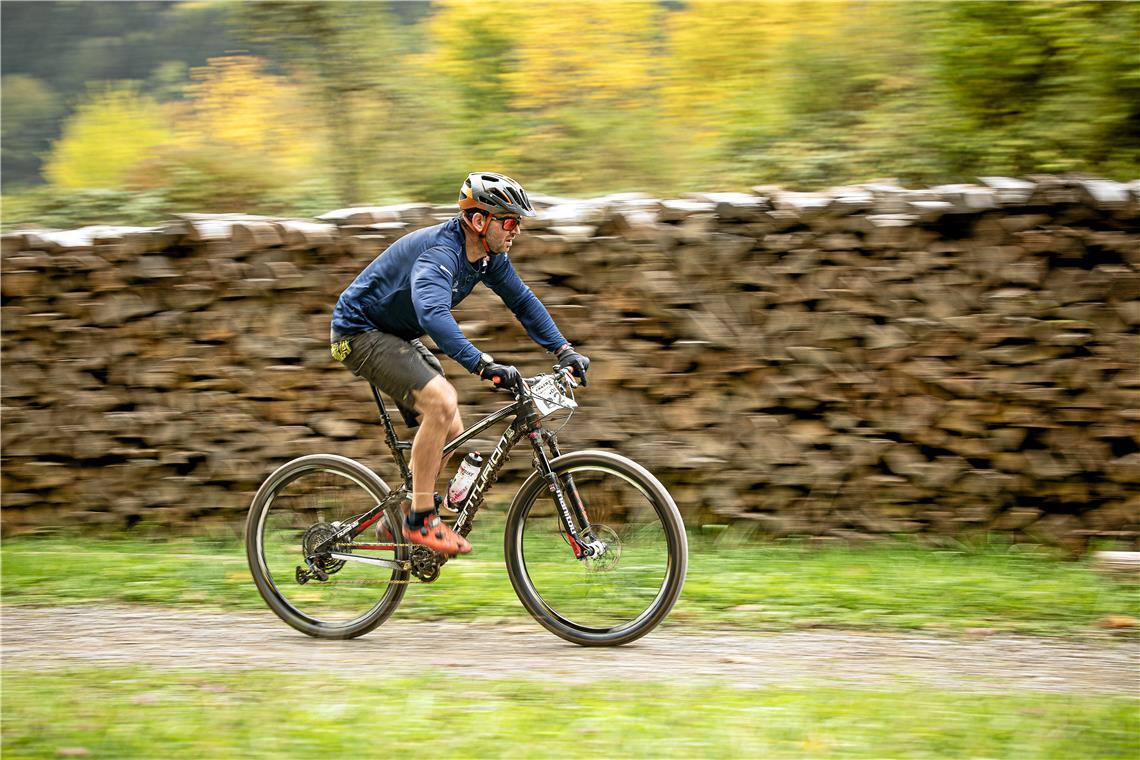 Die 27,6 Kilometer lange Runde beim Lautertal-Bikemarathon führt zu einem Teil ü...