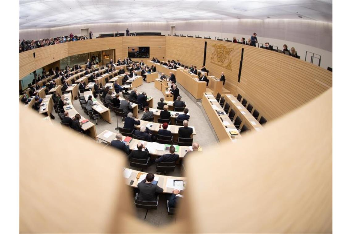 Die Abgeordneten sitzen im Landtag von Baden-Württemberg. Foto: Sebastian Gollnow/Archivbild