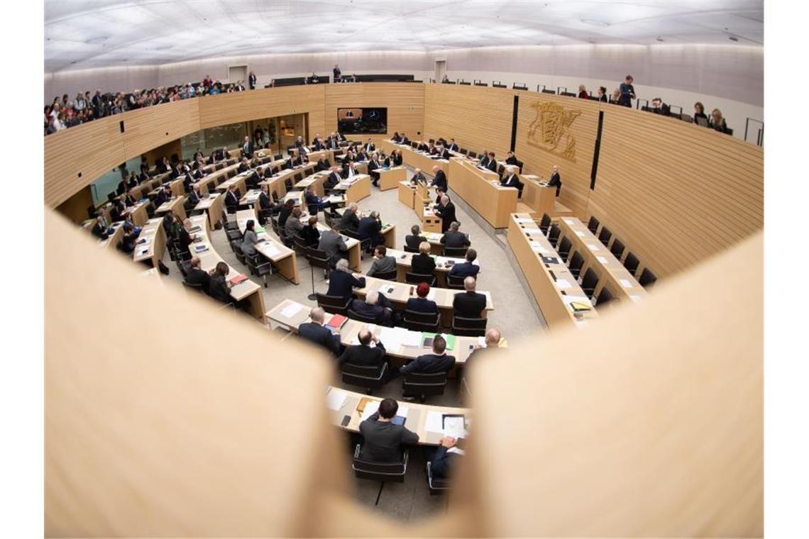 Sitzmann drängt auf rasche Einigung im Grundsteuer-Streit Die Abgeordneten sitzen im Landtag von Baden-Württemberg. Foto: Sebastian Gollnow/Archivbild