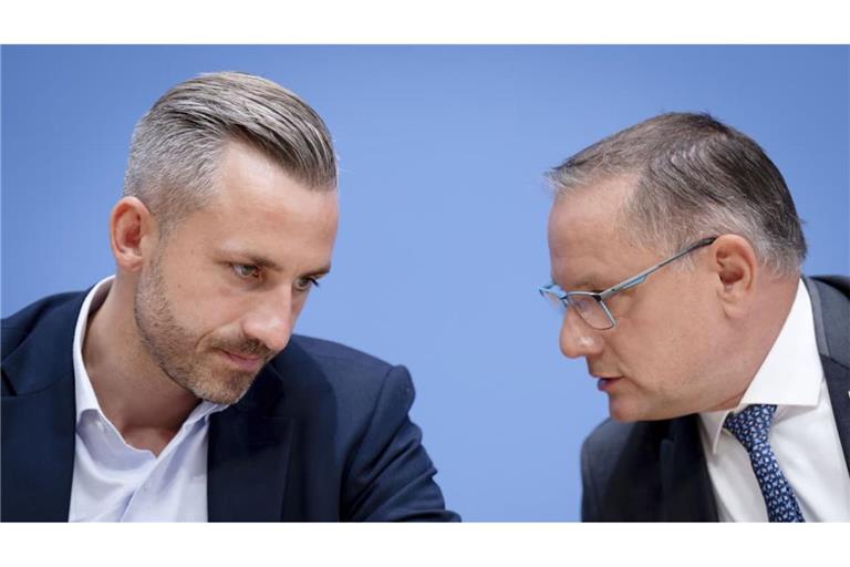 Die AfD-Politiker Ulrich Siegmund und Tino Chrupalla