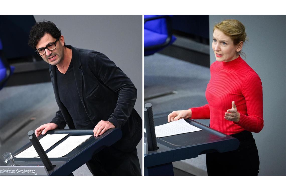 Die amtierende Ko-Parteichefin Ines Schwerdtner (r.) und der Bundestagsabgeordnete Luigi Pantisano wollen gemeinsam für den neuen Vorsitz der Linkspartei kandidieren (Archivfoto).