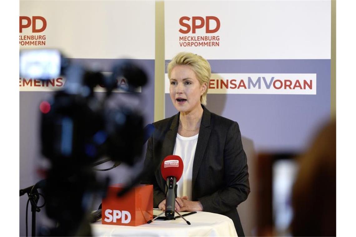 Die amtierende und künftige Ministerpräsidentin von Mecklenburg-Vorpommern: Manuela Schwesig. Foto: Frank Hormann/dpa