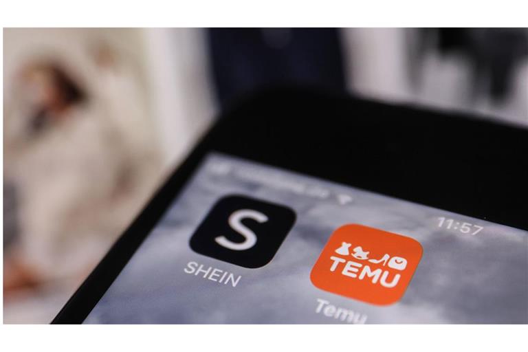 Die Apps der Internet-Händler Shein und Temu