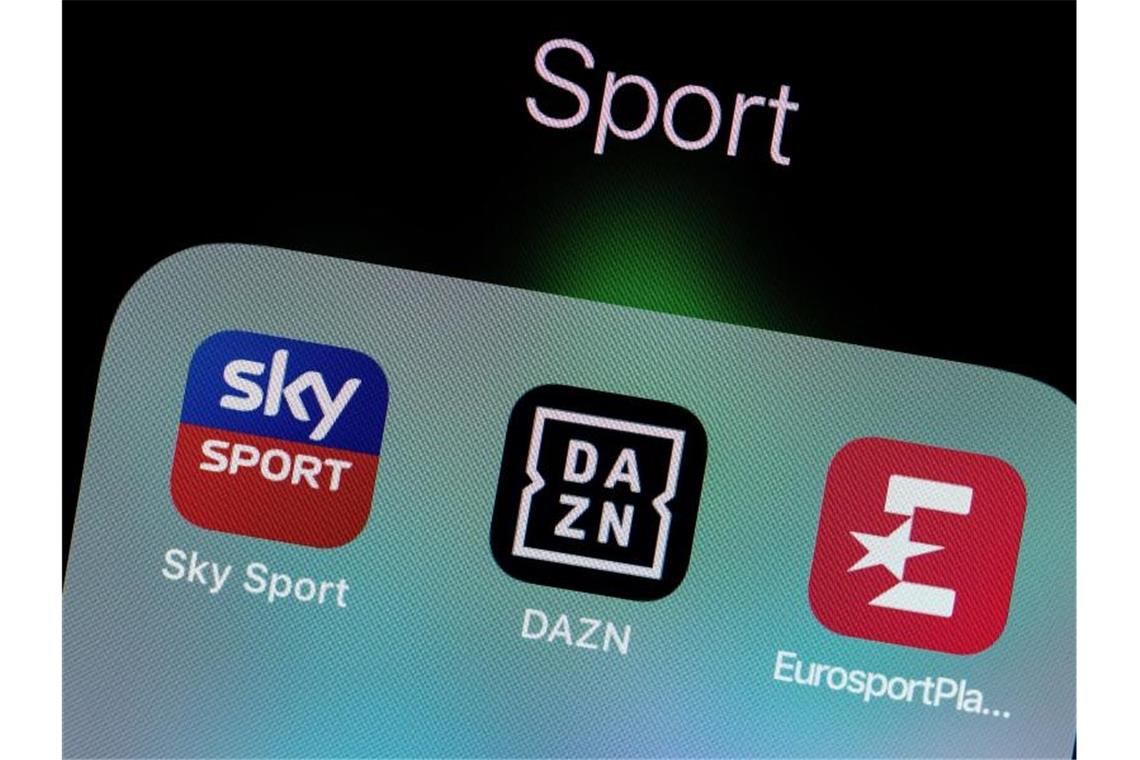 Die Apps der Sport-Streaming-Anbieter DAZN, Sky und Eurosport. Foto: Rolf Vennenbernd