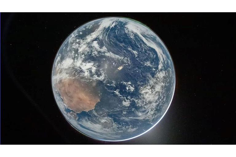 Die "Artemis"-Astronauten schicken Bilder von der Erde zur Erde.