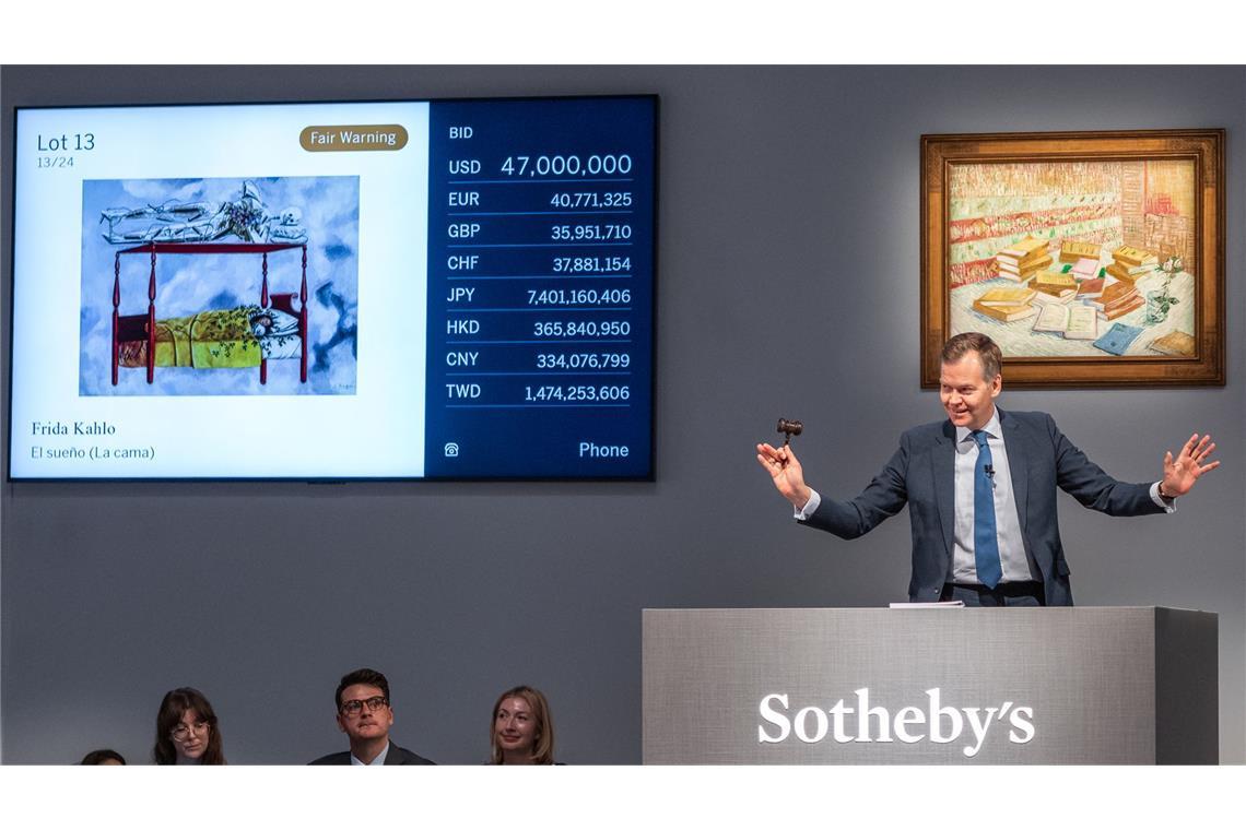 Die Auktion des Gemäldes  der mexikanischen Künstlerin Frida Kahlo fand in New York statt.