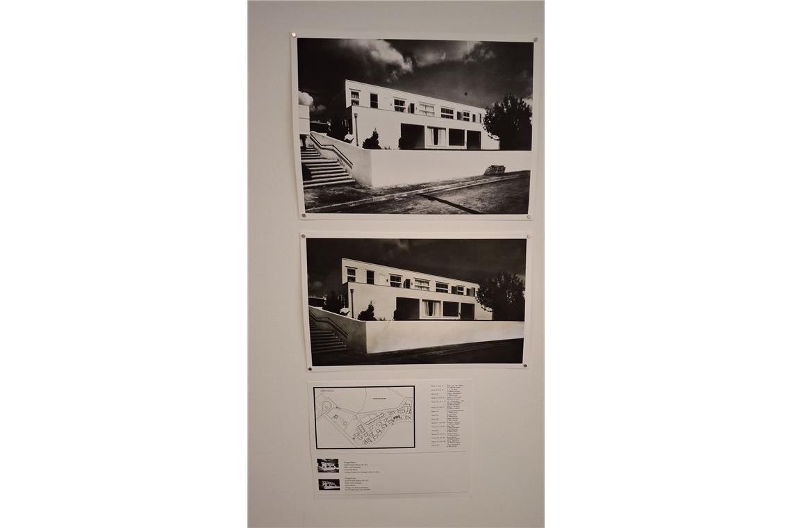 Die Ausstellung in der Weissenhof-Werkstatt zeigt auch, wie Otto Lossen die Aufnahmen bearbeitet hat.