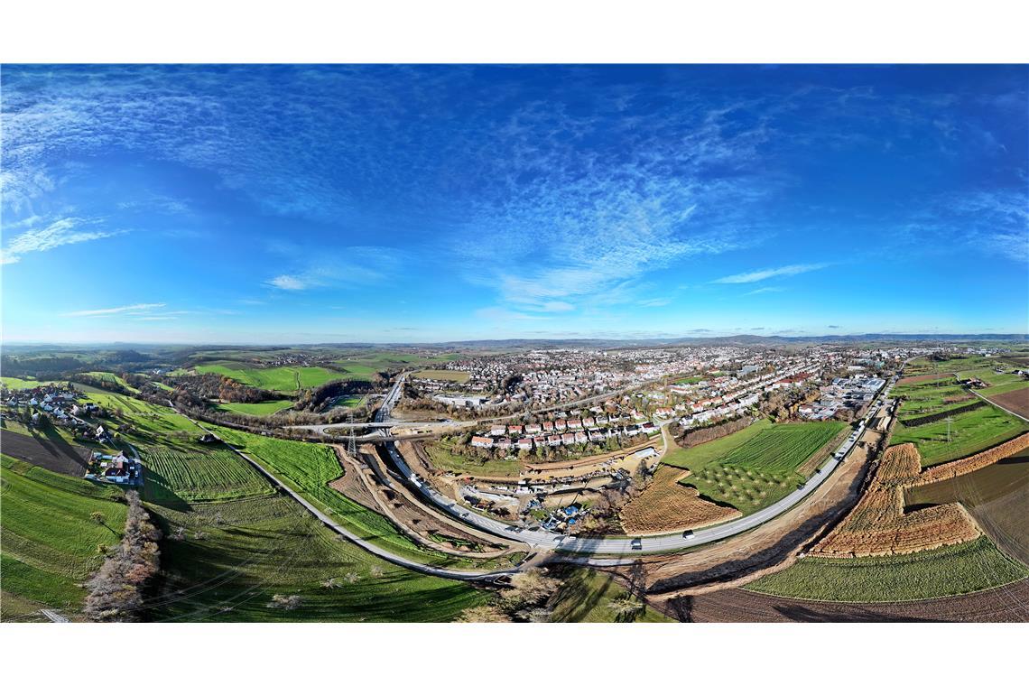 Die B 14 ist rund um Backnang herum eine einzige große Baustelle.