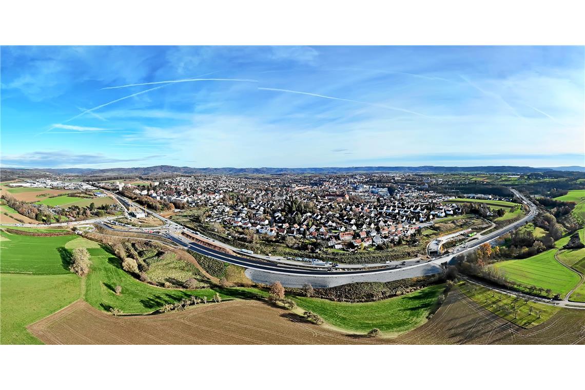 Die B 14 ist rund um Backnang herum eine einzige große Baustelle.