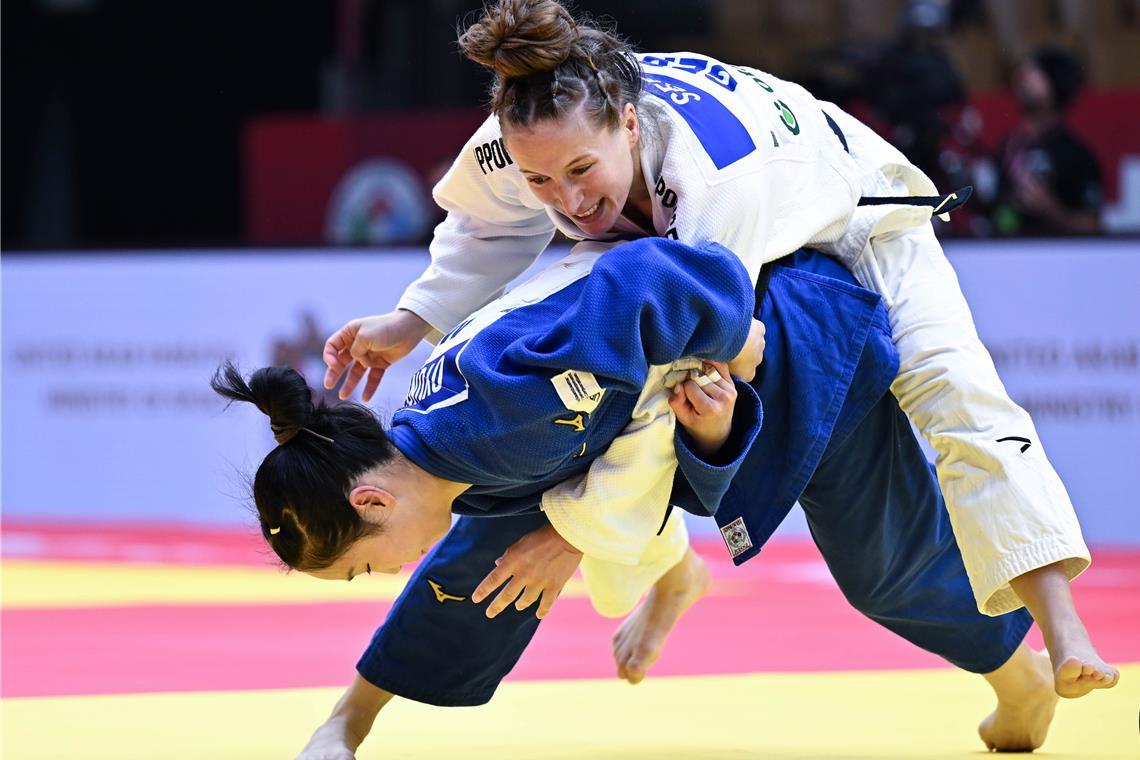 Die Backnangerin Chiara Serra (in Weiß) ist in Ljubljana nur hauchdünn an der Bronzemedaille vorbeigeschrammt. Archivfoto: IJF
