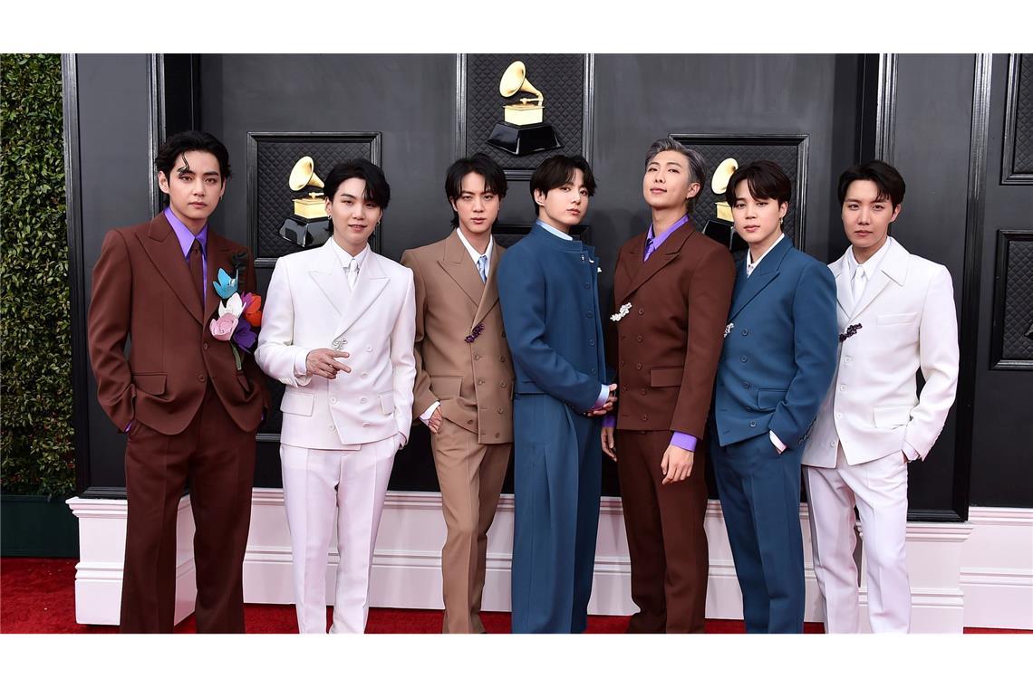 Die Band BTS kommt zu den 64th Annual Grammy Awards im Jahr 2022. Bald werden die Südkoreaner erneut international durchstarten. (Archivfoto)