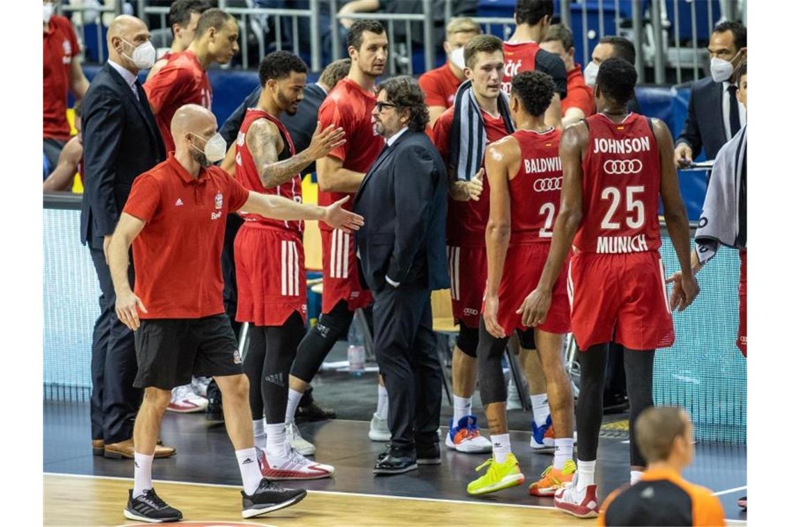 Die Basketballer des FC Bayern München gewannen zuletzt viermal in Folge in der Euroleague. Foto: Andreas Gora/dpa