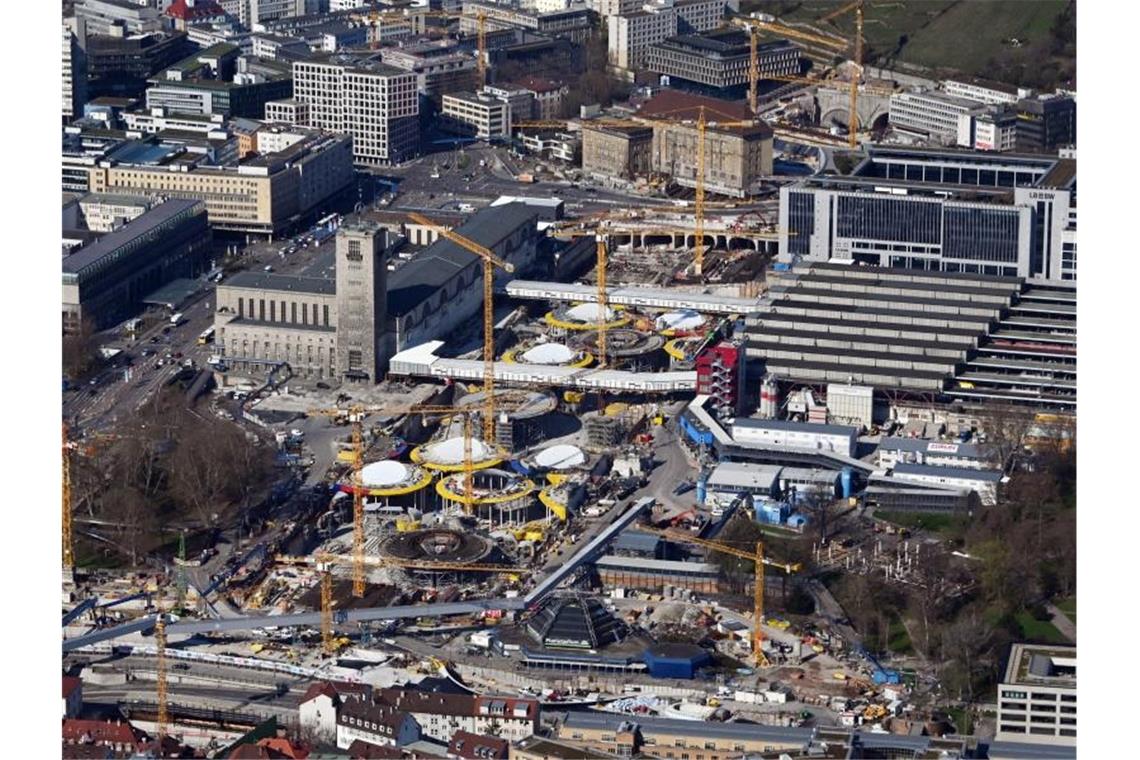 Die Baustelle des Bahnprojekts Stuttgart 21. Foto: Uli Deck/dpa/Archivbild