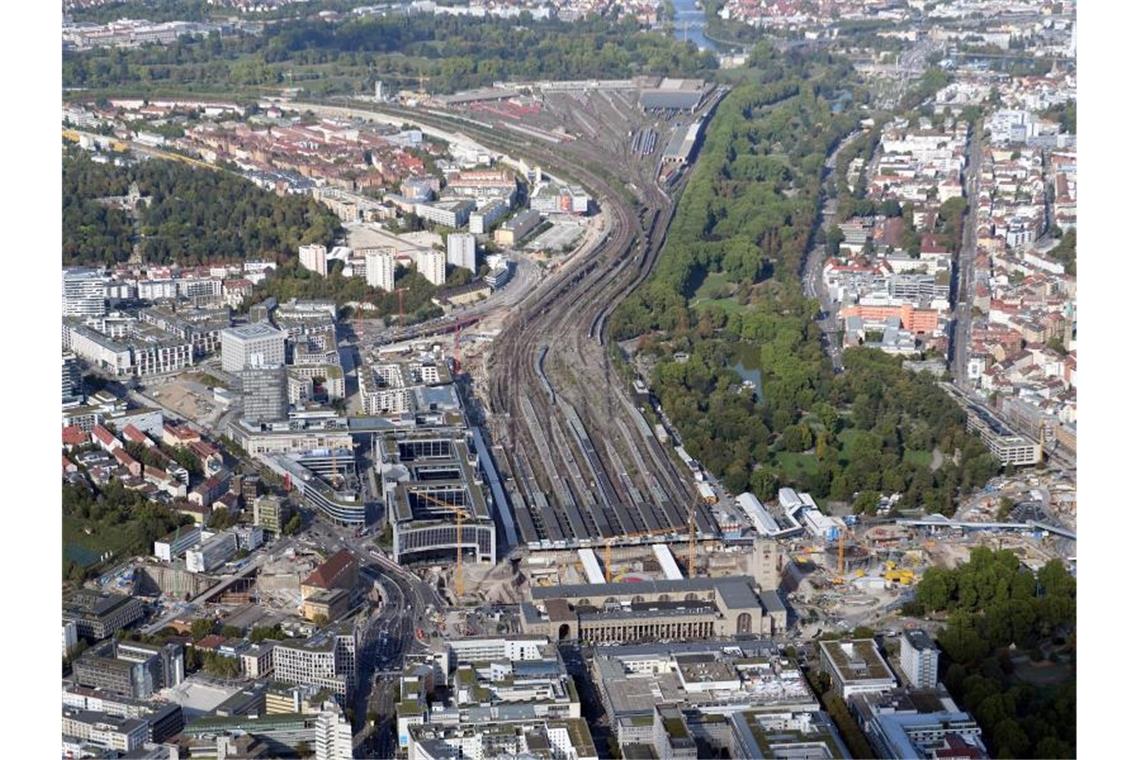 Die Baustelle Stuttgart 21. Foto: Bernd Weissbrod/dpa