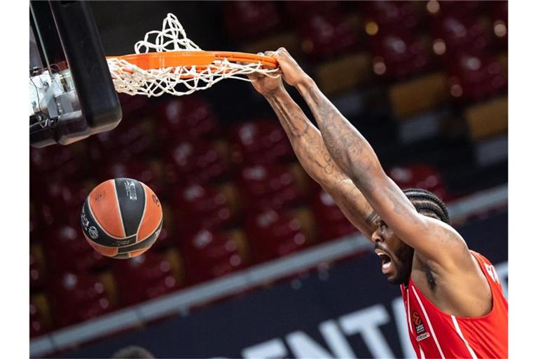 Die Bayern um Jalen Reynolds gewannen in Moskau. Foto: Matthias Balk/dpa