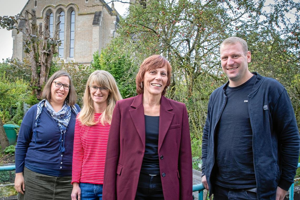 Die Berater Anna Blees, Tanja Komarek, Barbara Monauni und Andreas Schwarzkopf (von links) helfen auf vielfältige Weise.Foto: A. Becher