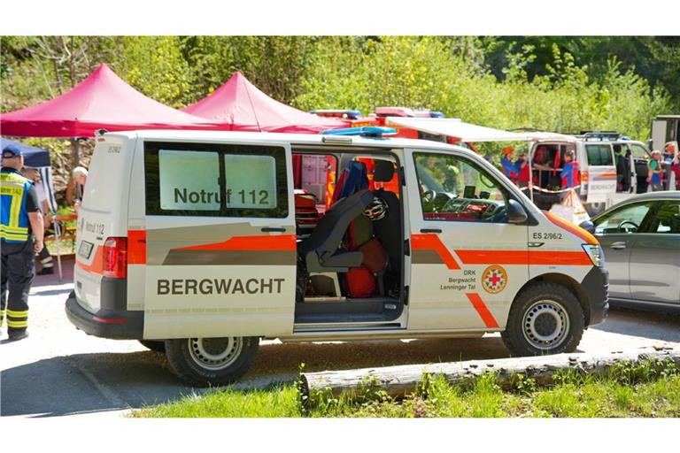 Die Bergwacht ist im Einsatz.