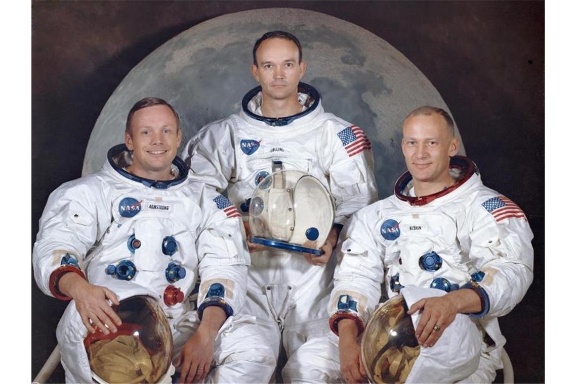 Die Besatzung der Apollo 11: Neil Armstrong (l-r), Michael Collins, und Edwin E. „Buzz“ Aldrin im Jahr 1969. Foto: NASA/AP/dpa