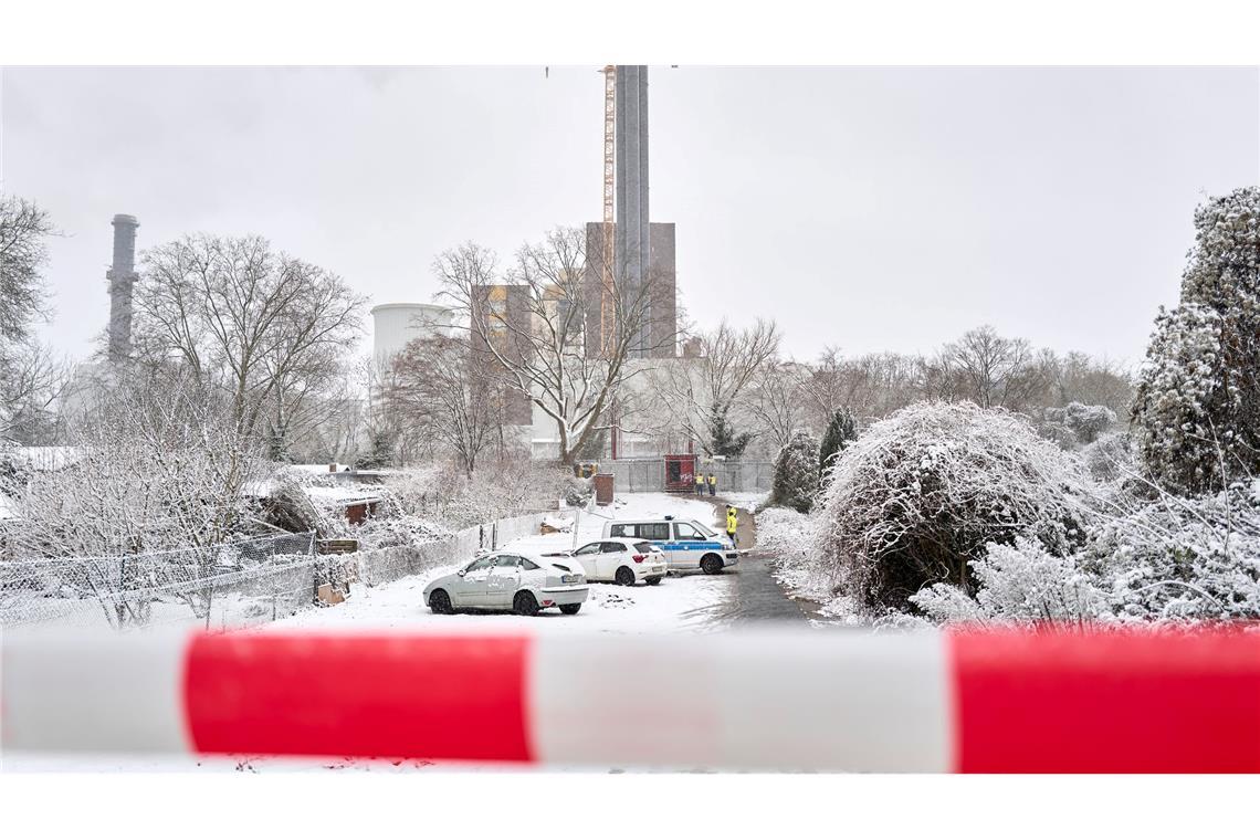 Die betroffene Kabelbrücke läuft zum Kraftwerk Lichterfelde.