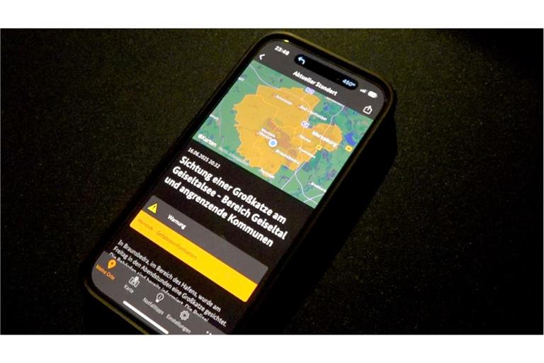 Die Bevölkerung wurde über die Warn-App Nina informiert.