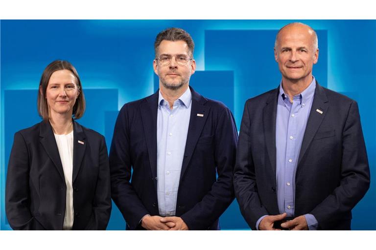 Die Bosch-Power-Tools-Spitze: Katharina Hartl bleibt im Bereichsvorstand. Martin Hettich (re.) stößt als Mitglied dazu, Michael Budde als Vorsitzender.
