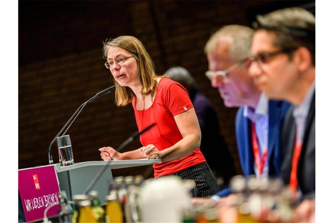 Die Bremer SPD-Landesvorsitzende Sascha Karolin Aulepp. Foto: Mohssen Assanimoghaddam