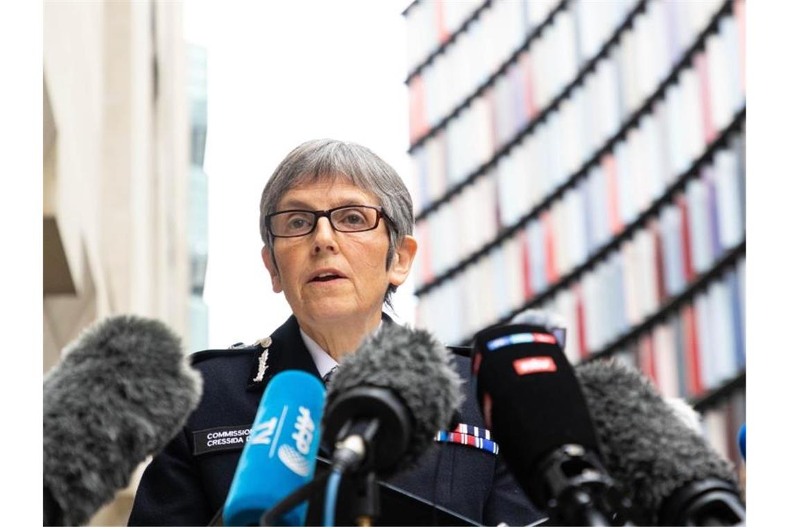 Leichenfotos im Chat geteilt: Britische Polizei unter Druck Die britische Polizeipräsidentin Cressida Dick gibt eine Erklärung ab. (Archivbild). Foto: David Parry/PA Wire/dpa