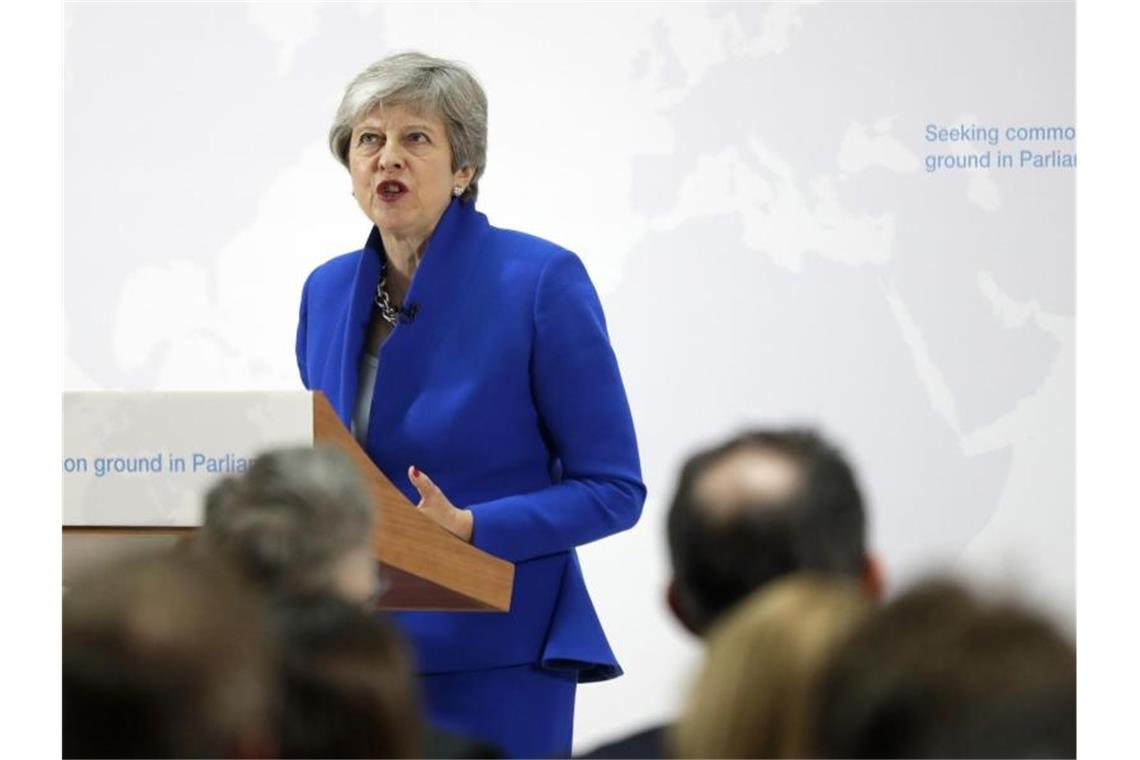 May will über zweites Brexit-Referendum abstimmen lassen Die britische Premierministerin Theresa May kündigte an, dass das britische Parlament Anfang Juni darüber abstimmen soll, ob es ein zweites Brexit-Referendum geben soll. Foto: Kirsty Wigglesworth/PA Wire
