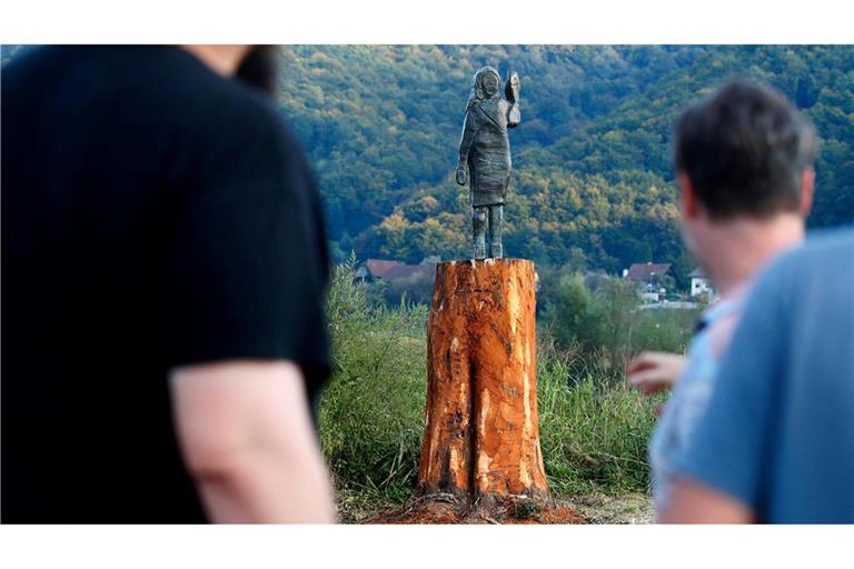 Die Bronze-Statue von US-First Lady Melania Trump in ihrer Heimat Slowenien ist gestohlen worden. (Archivbild)