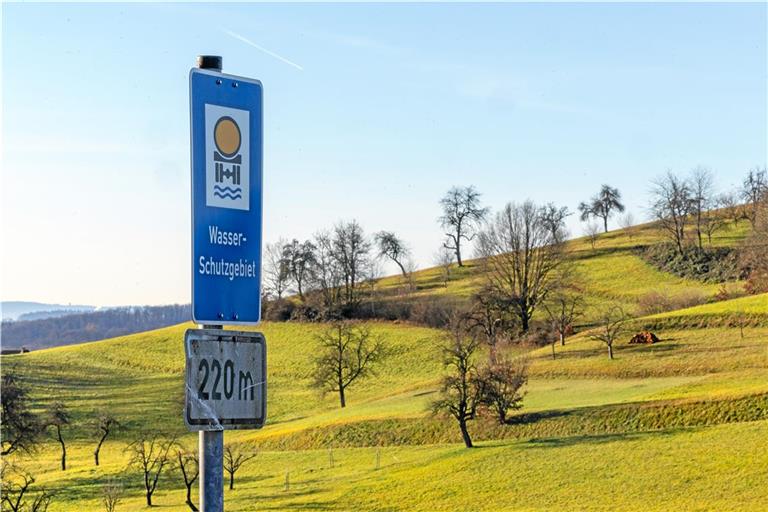 Die Bürgerinitiative fürchtet um die Trinkwasserquellen und Wasserschutzgebiete im Bereich des geplanten Windparks. Unweit des Aspacher Weilers Steinhausen liegen etwa die Saufangquelle, die Glückwaldquelle und die Rohrbrunnenquelle. Foto: Alexander Becher