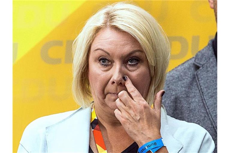 Die CDU-Bundestagsabgeordnete Karin Strenz bei einer Wahlkampftveranstaltung im September 2017. Foto: Jens Büttner/dpa-Zentralbild/dpa
