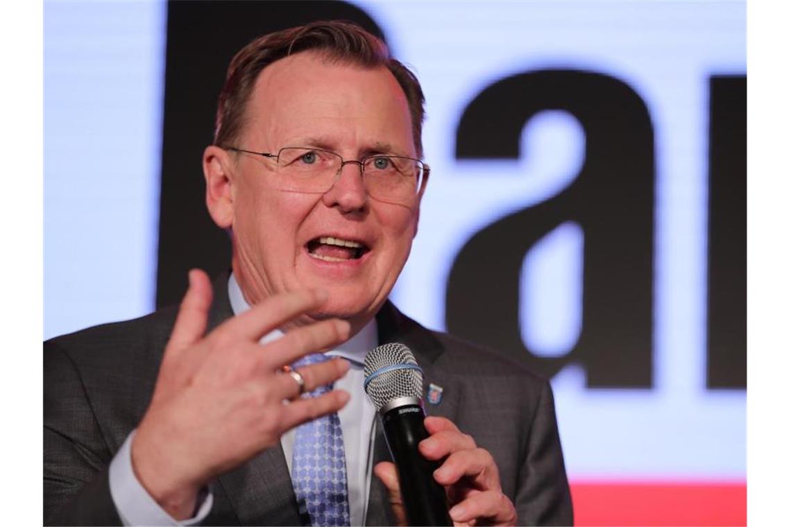Die CDU mit ihrem Spitzenkandidaten Mike Mohring ist bei der Wahl abgestürzt. Foto: Michael Reichel/dpa