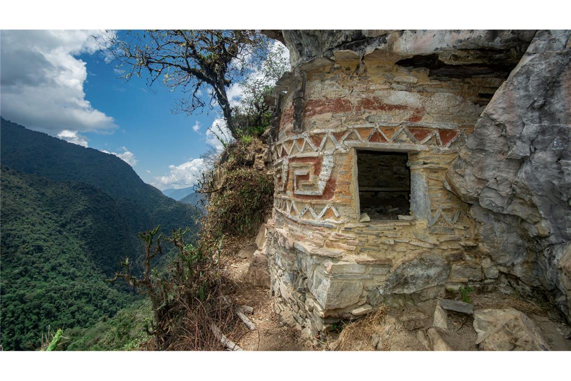 Über 100 Ruinen der Chachapoya-Kultur in Peru entdeckt Die Chachapoya verzierten die Häuser mit Mosaiken.