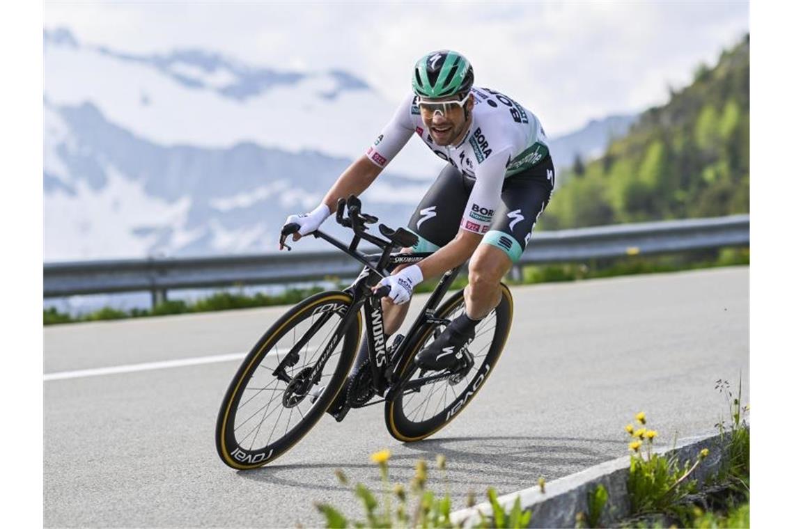 Tour de Suisse: Kaum noch Chancen für Schachmann Die Chancen auf den Gesamtsieg sind für Maximilian Schachmann vom Team von Bora-hansgrohe deutlich gesunken. Foto: Gian Ehrenzeller/KEYSTONE/dpa