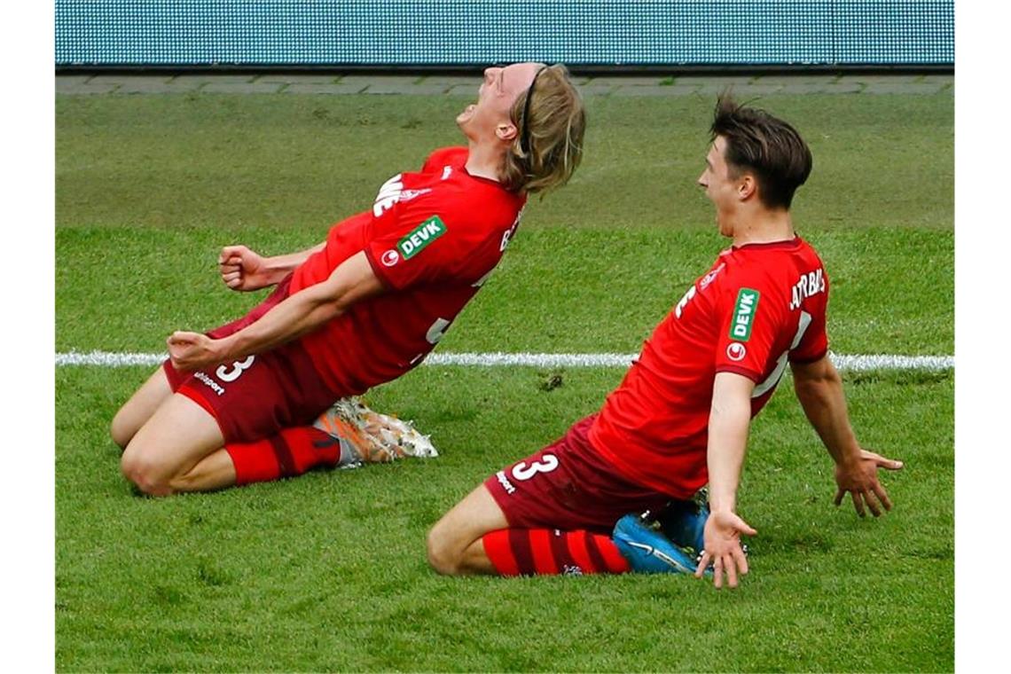 Vor Relegation: Köln selbstsicher, Kiel zermürbt Die Chancen des 1. FC Köln in der Relegation stehen laut Statistik gut. Foto: Thilo Schmuelgen/Reuters-Pool/dpa