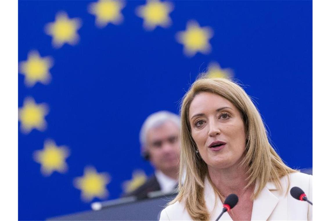 Roberta Metsola neue Präsidentin des EU-Parlaments Die christdemokratische Malteserin Roberta Metsola ist zur neuen Präsidentin des EU-Parlaments gewählt worden. Foto: Philipp von Ditfurth/dpa
